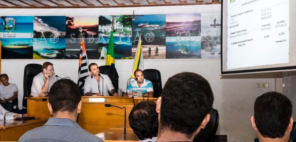 Audiência Pública de gestão fiscal mostra equilíbrio nas contas da prefeitura de São Sebastião  Atendendo a L